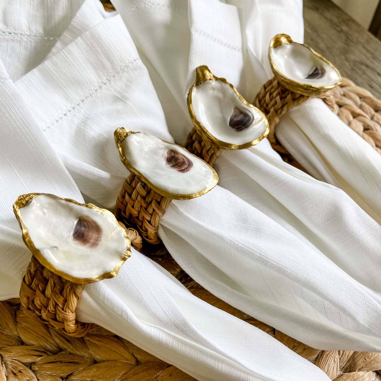 Oyster Shell Napkin Rings