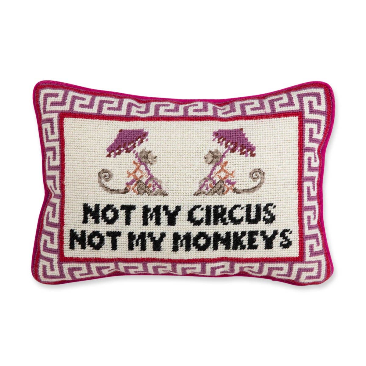 Pillow, 'Not My Circus...' Needlepoint (10in x 14in)