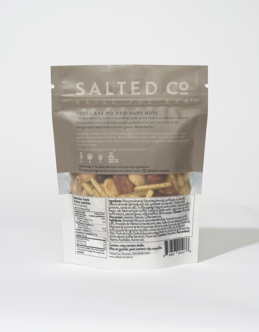 Marcona & Valencia Almonds, Potato Sticks, Truffle - Salted Co. (4oz / 115g)
