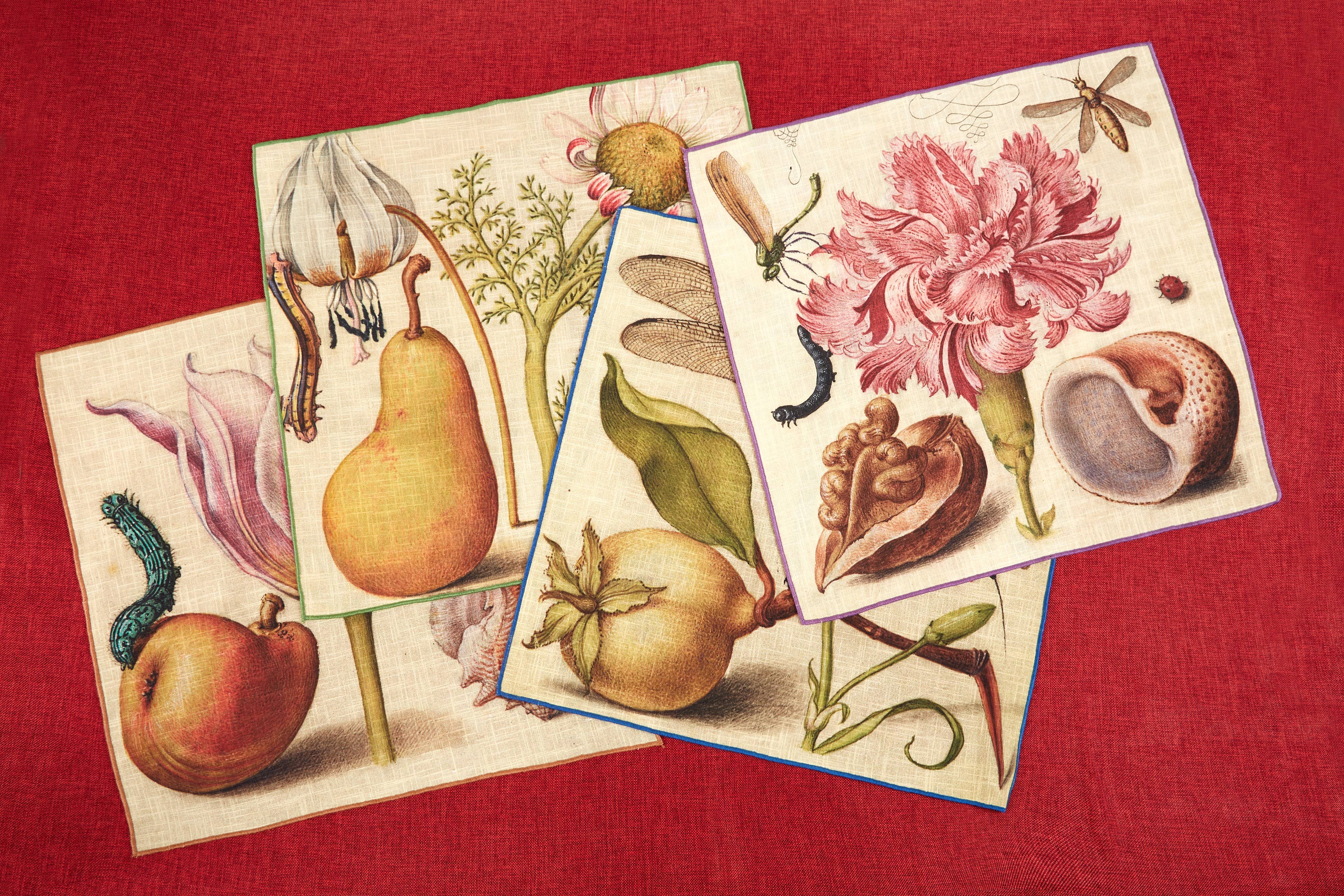 Botanical Dinner Napkins, Set of 4 - Siren Song (20in sq)