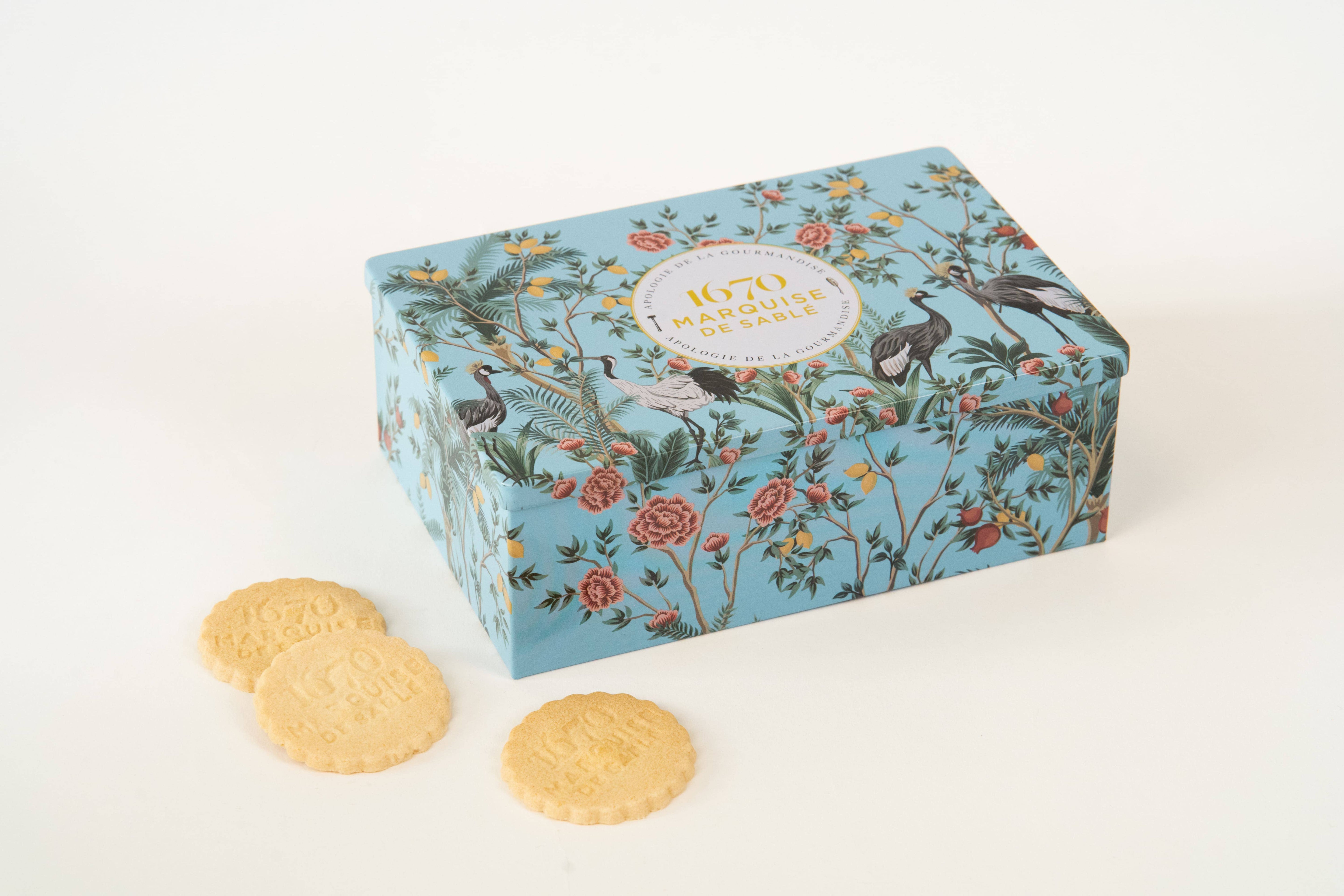 Shortbread Cookie Tin, 'Invitation au Voyage' - La Sablésienne (10.6oz / 300g)