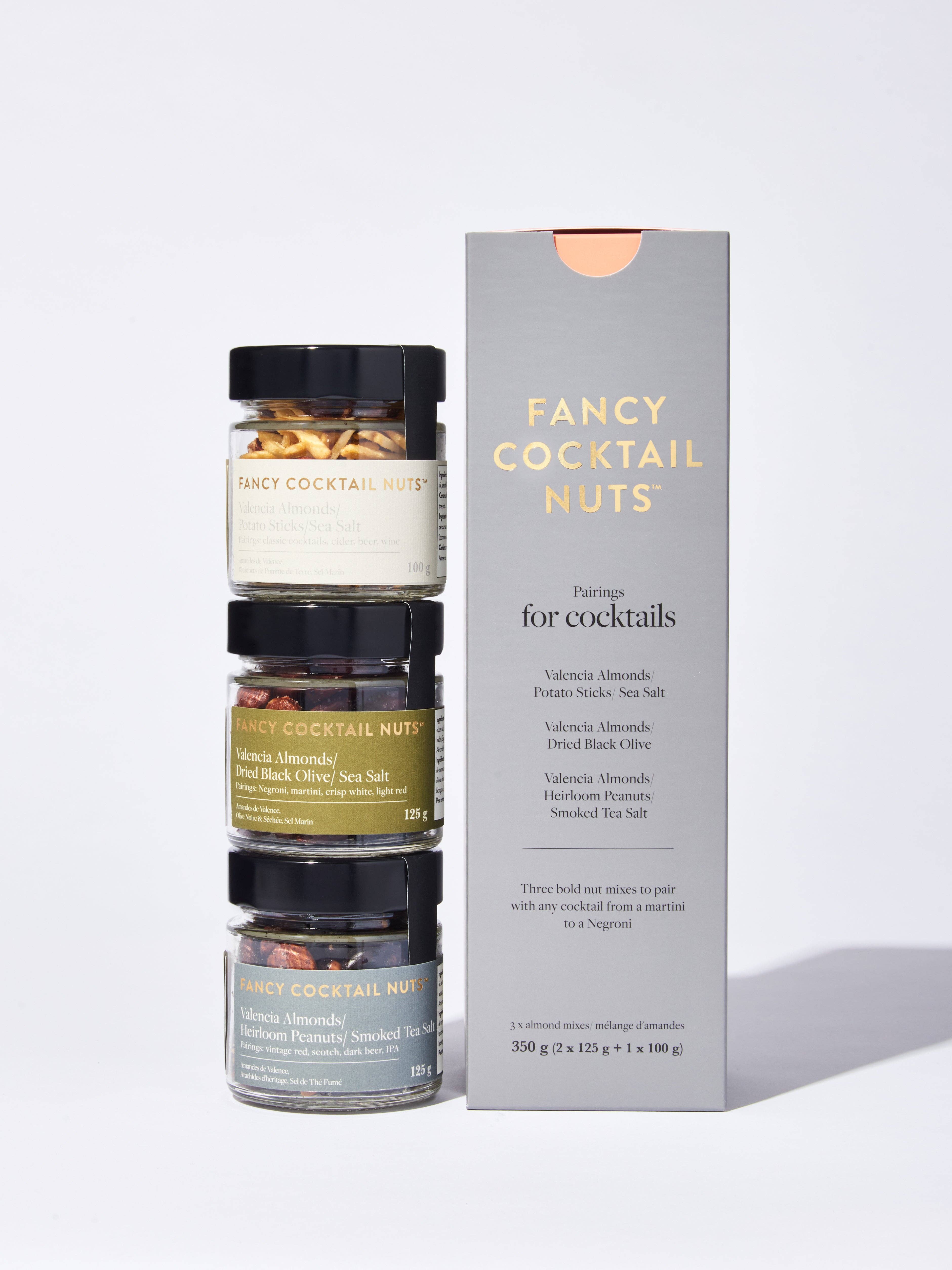 Salted Co Fancy Cocktail Nuts - Nut Pairings: TRIO for cocktails gift box