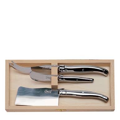 Cheese Knife Boxed Set, Stainless Steel (3-piece) - Jean Dubost Laguiole