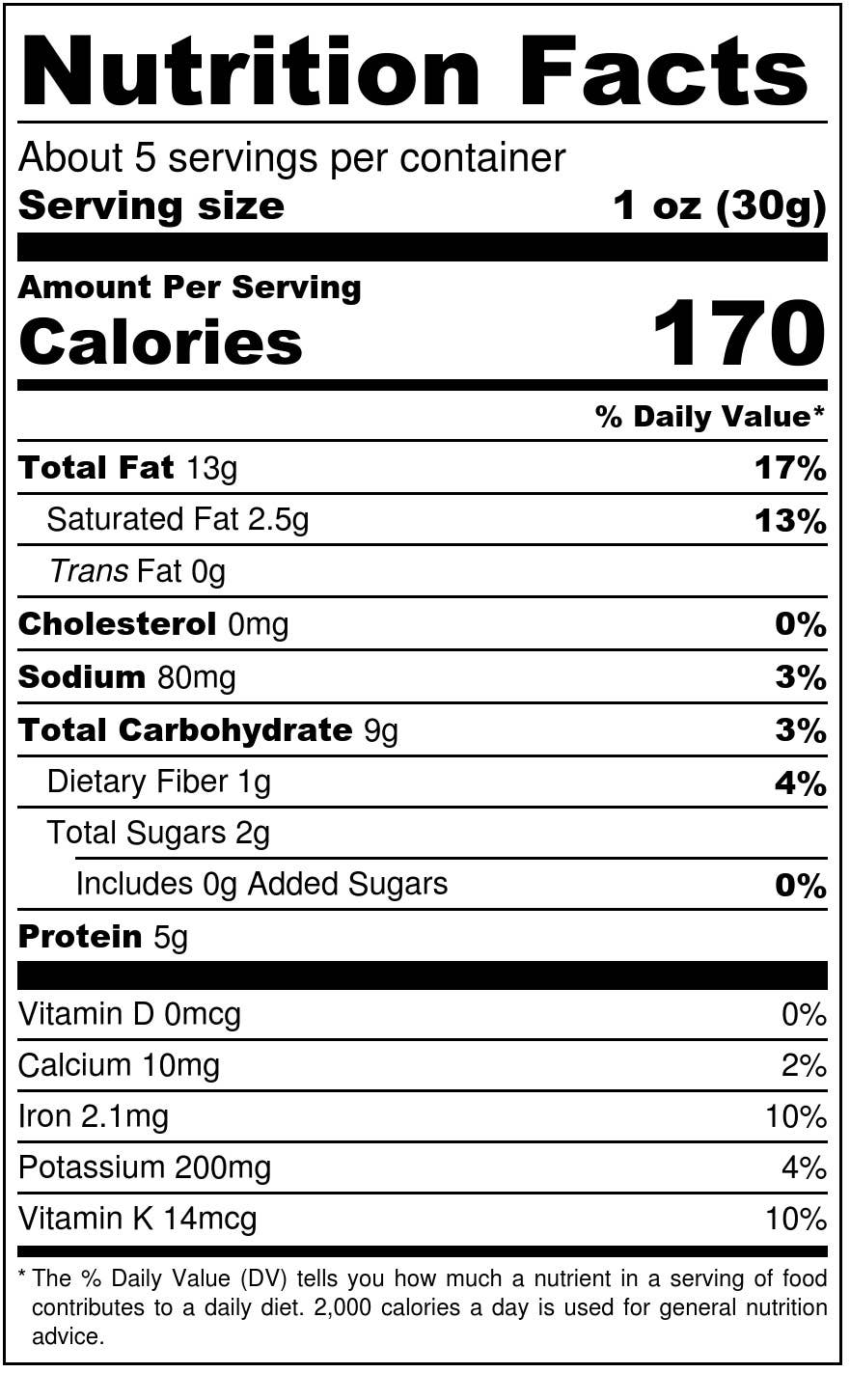 Garlic Basil Sage Cashews - Q's Nuts (5oz / 140g)