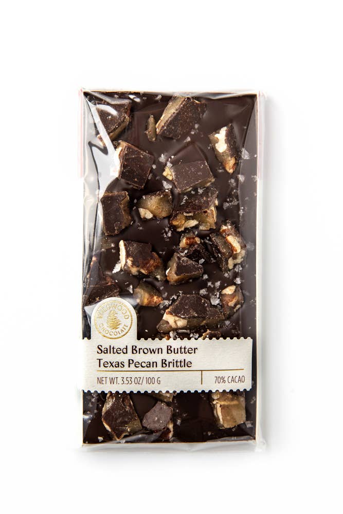 Salted Brown Butter Texas Pecan Brittle - Wildwood Chocolate (100g)