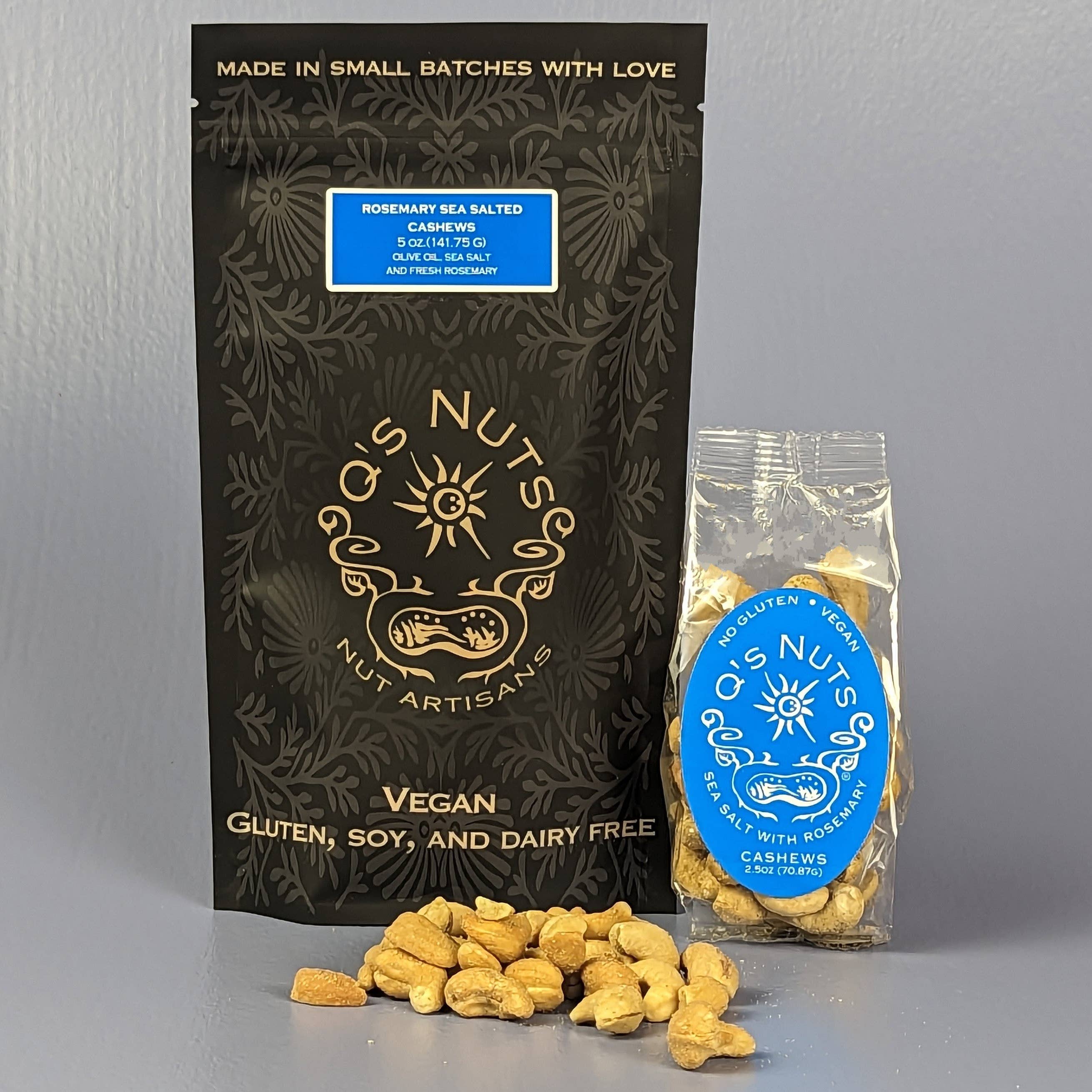 Rosemary with Sea Salt Cashews - Q's Nuts (5oz / 140g)