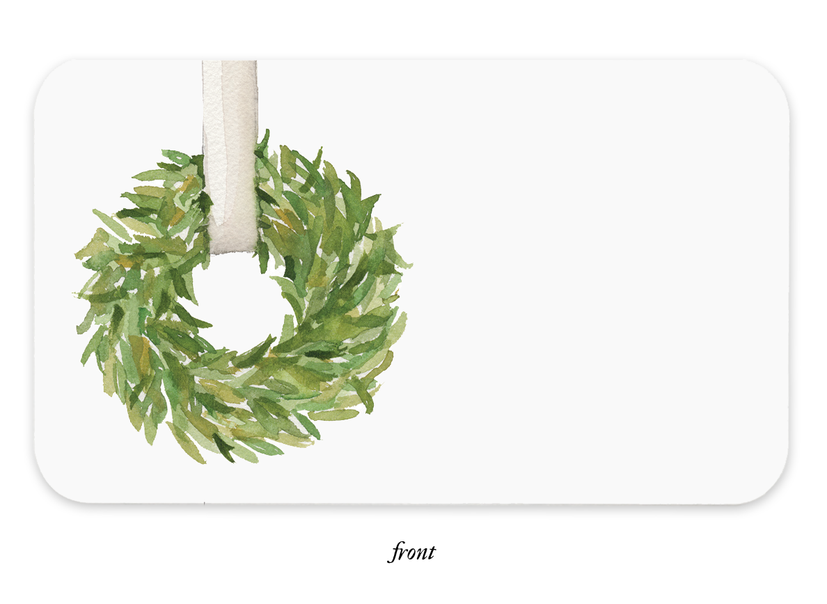 Place Cards, Classic Wreath - E. Frances Paper (85 cards, 3.5in x 2in)
