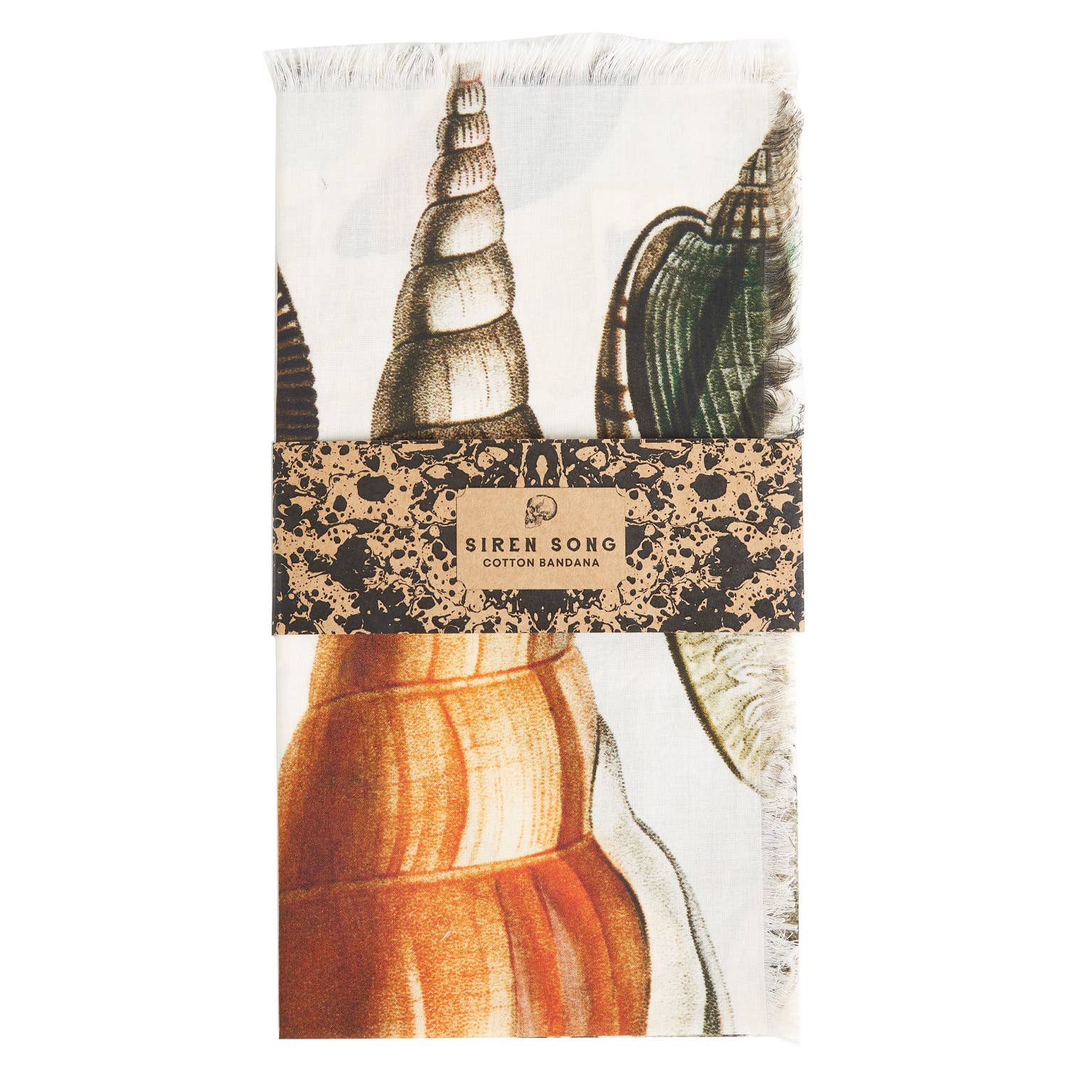 Seashells Voile Bandana - Siren Song (20in sq)