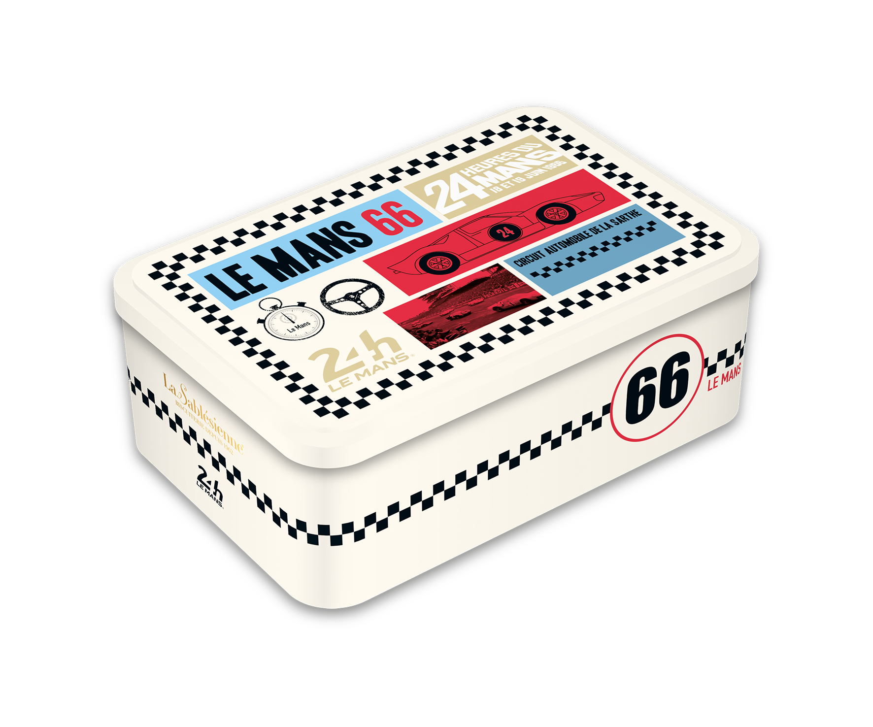 Shortbread Cookie Tin, '24h du Mans' - La Sablésienne (10.6oz / 300g)