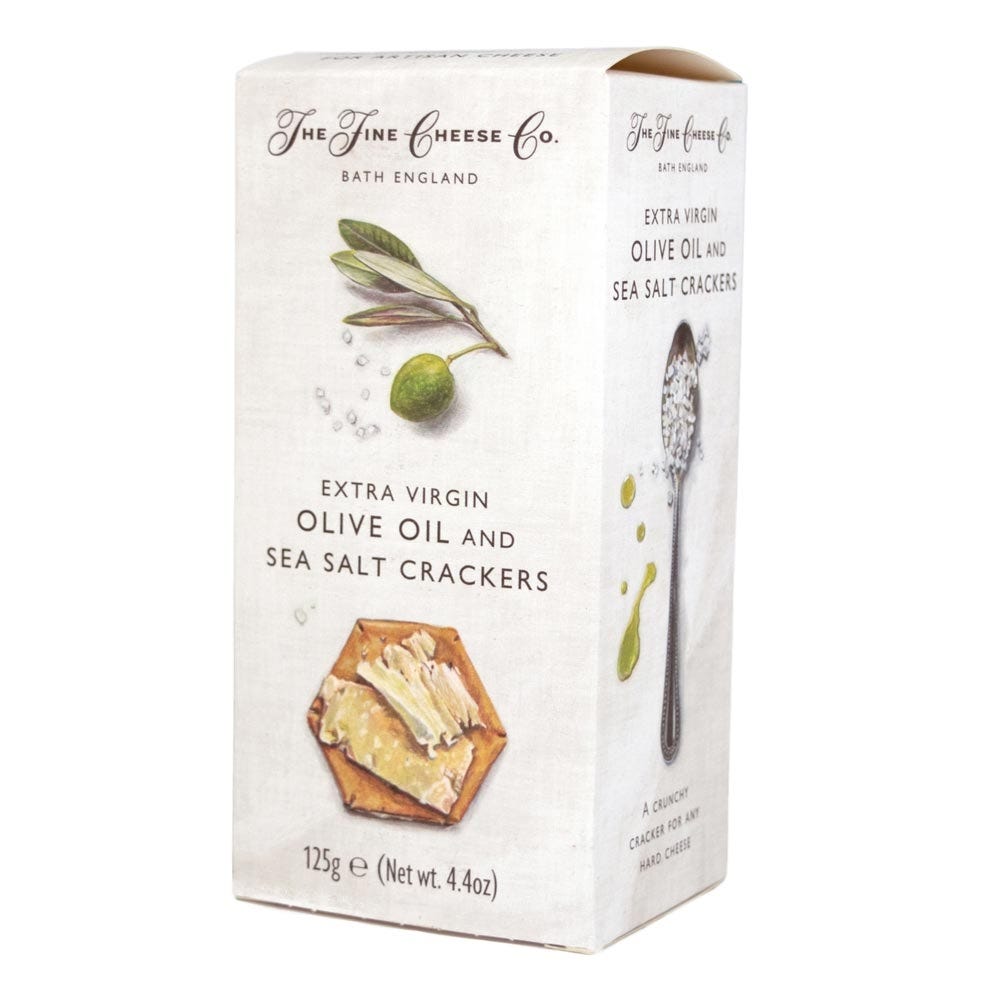 Olive & Sea Salt Crackers - The Fine Cheese Co. (4.4oz / 125g)