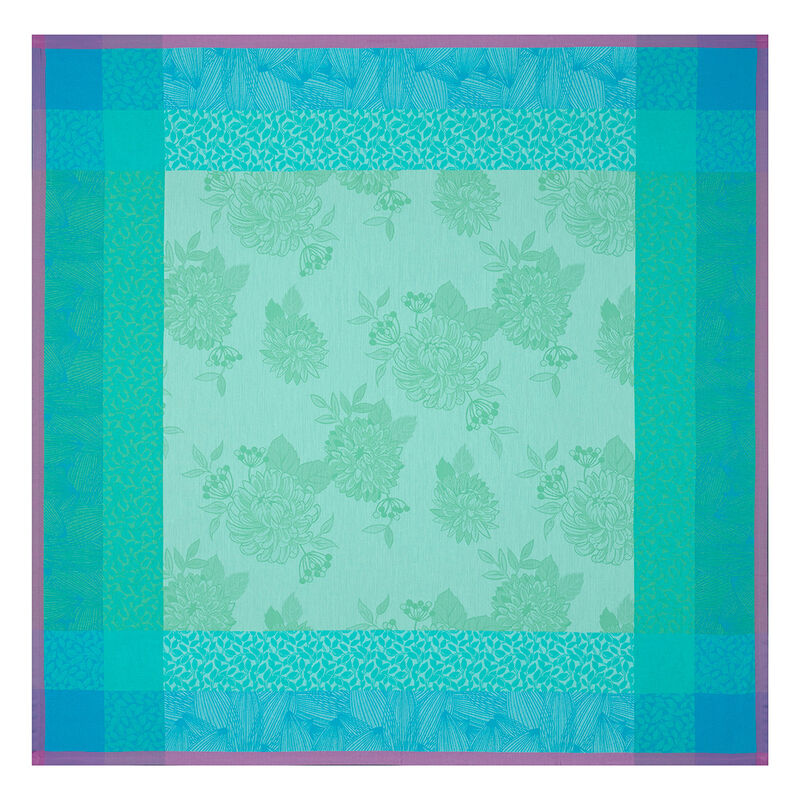 Table Cloth Parfums de Bagatelle, Hydrangea - Le Jacquard Français (47in x 47in)