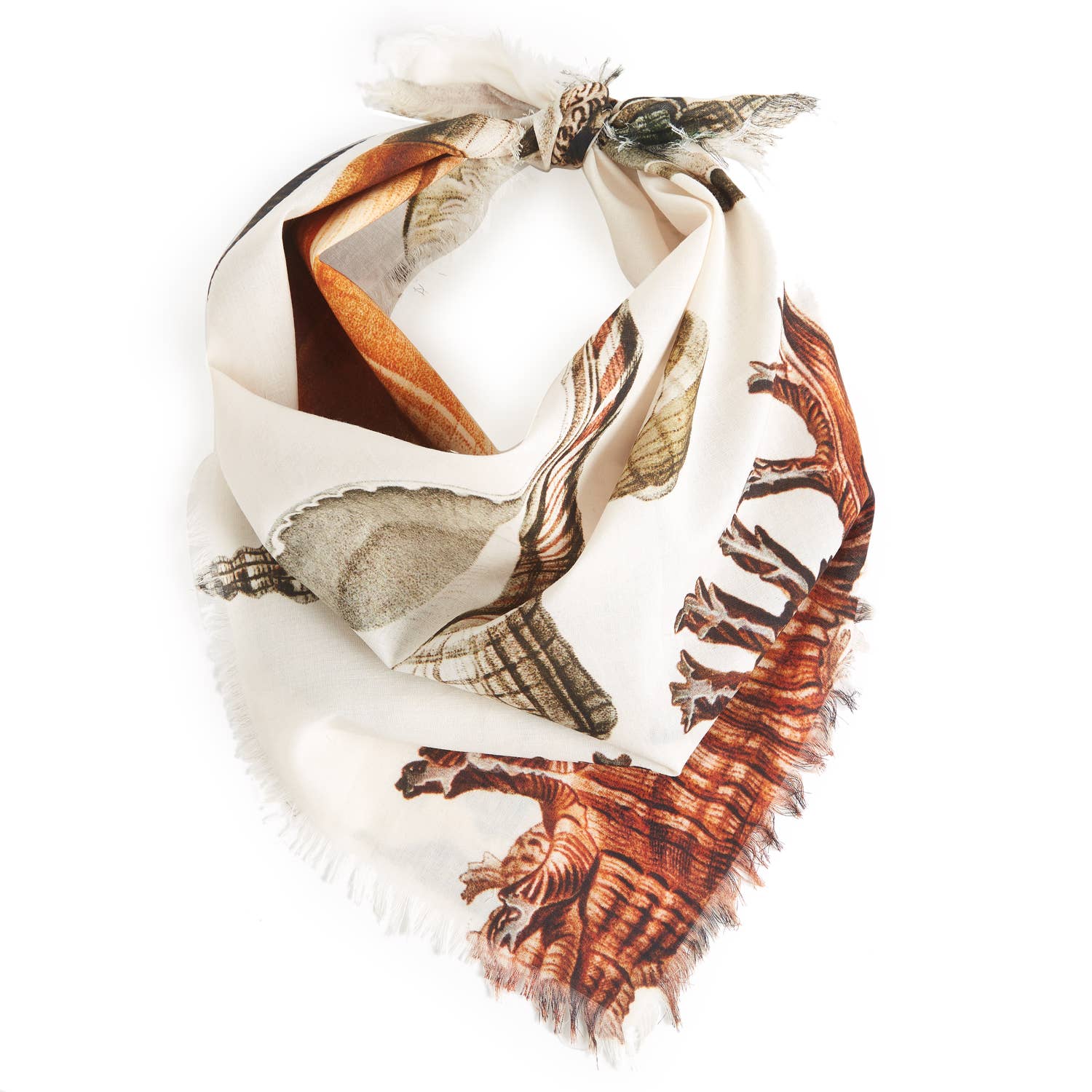 Seashells Voile Bandana - Siren Song (20in sq)