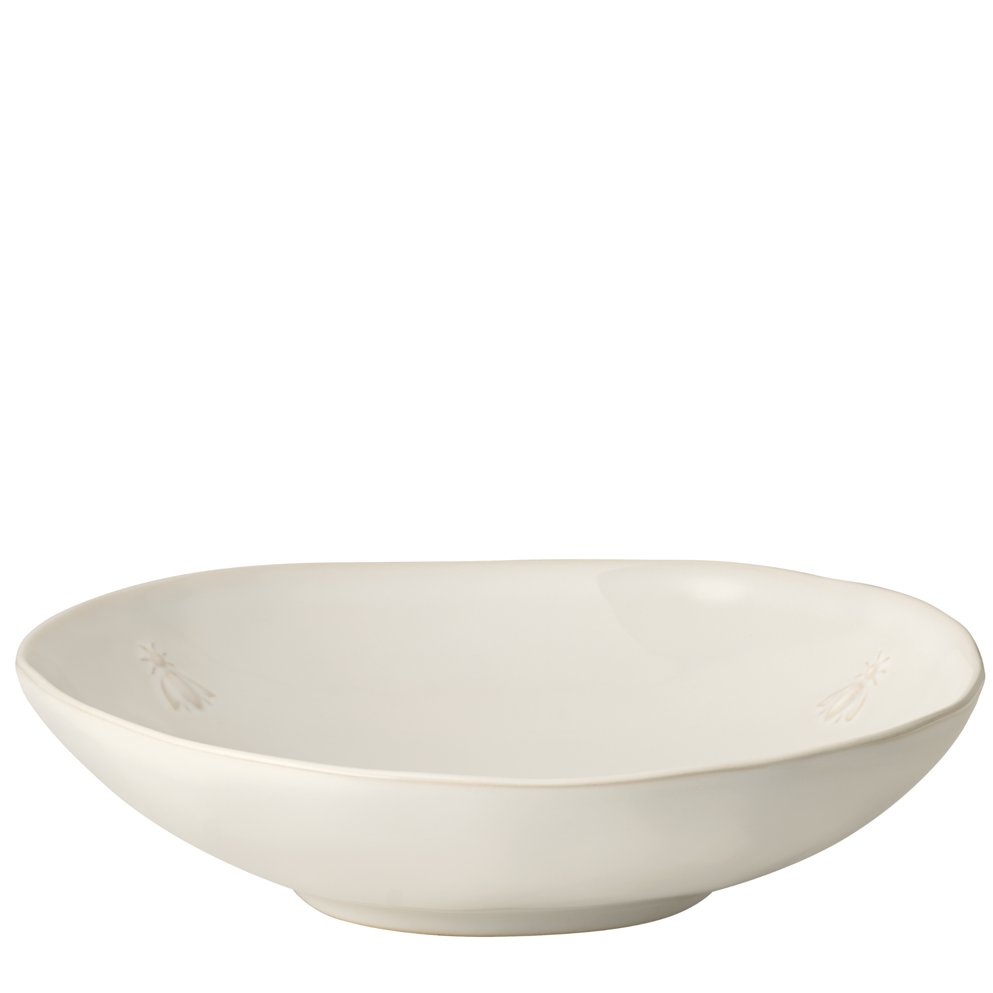 Bee Ceramic Pasta Plate, Ecru - La Rochere (9in dia)