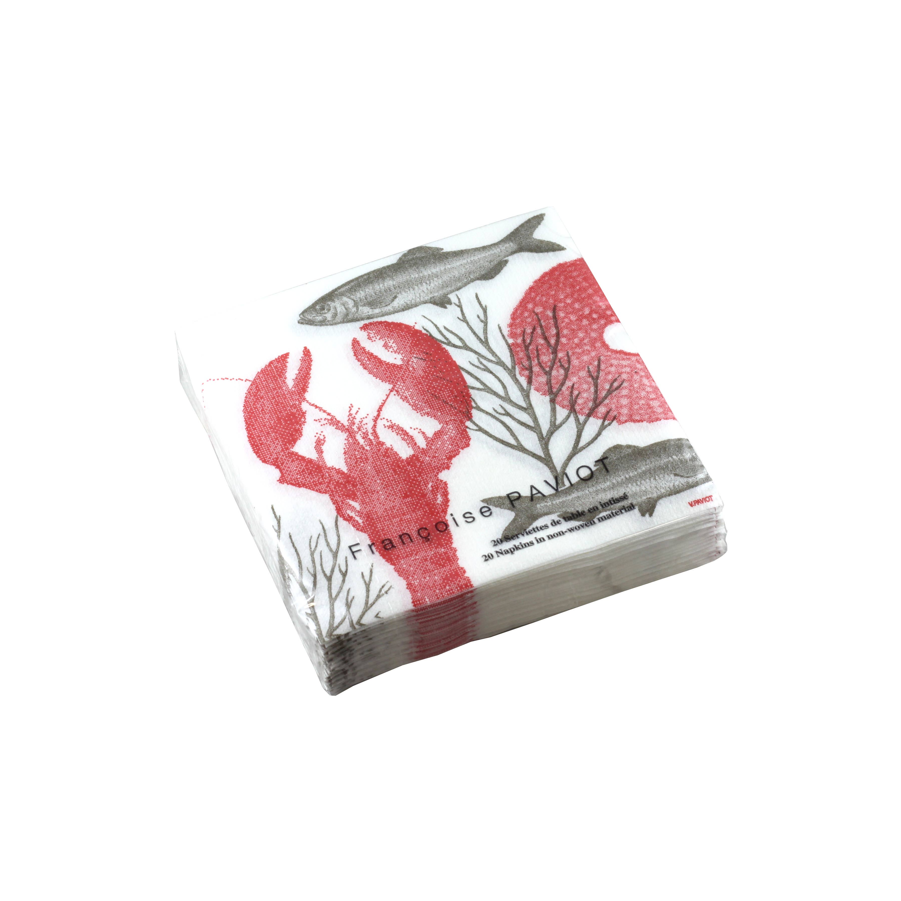 Cocktail Napkin, Lobster - Françoise Paviot