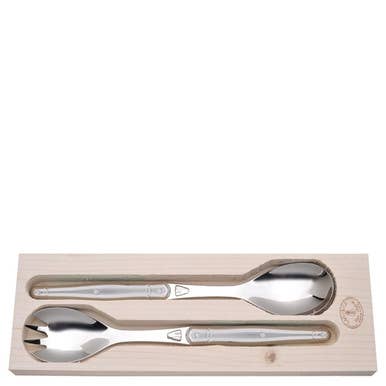 Salad Servers, Stainless Steel (2-piece) - Jean Dubost Laguiole