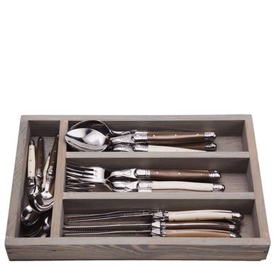 Everyday Flatware, Linen (24-piece set) - Jean Dubost Laguiole