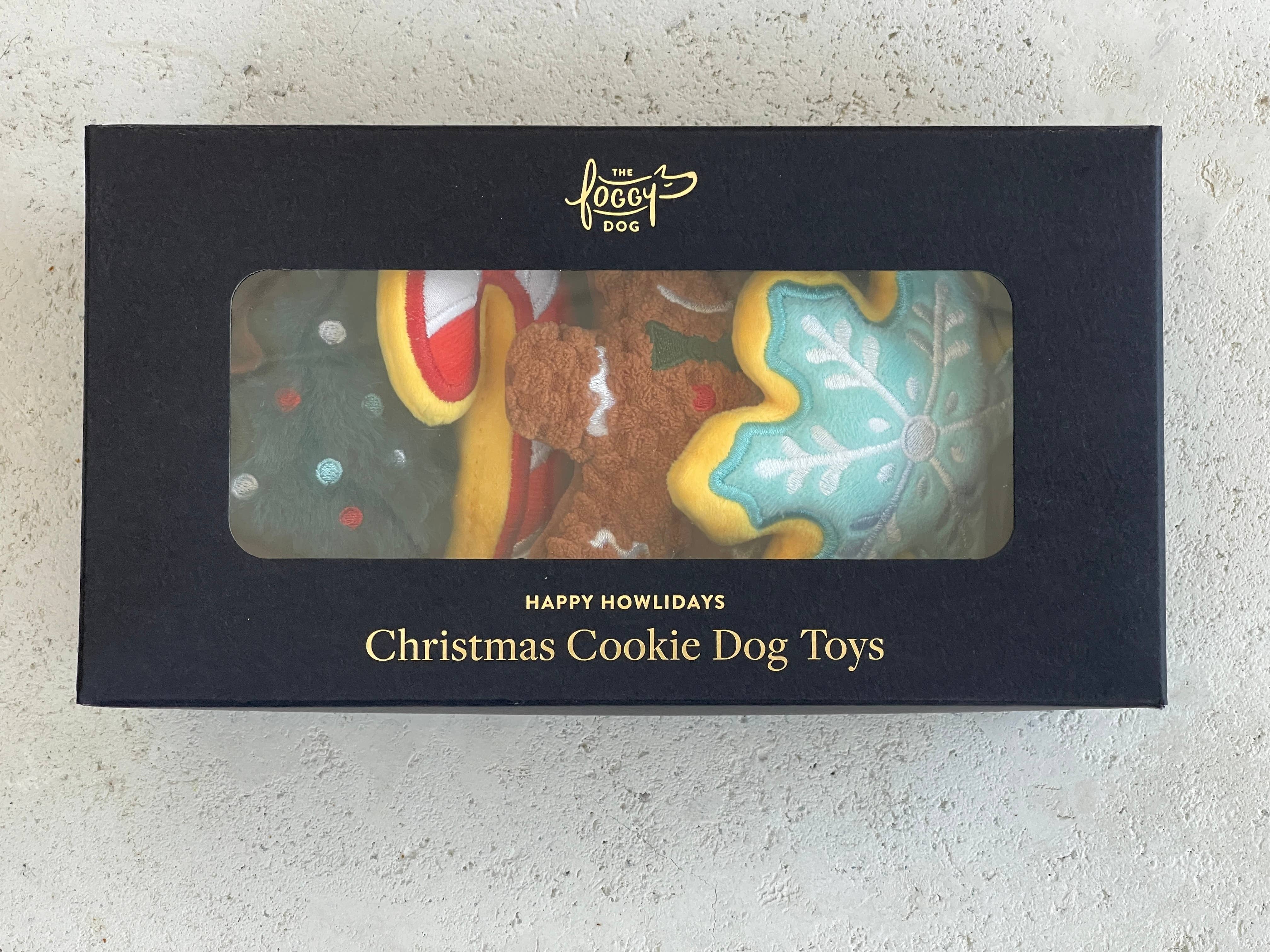 Christmas Cookie Dog Toys (Boxed Set of 4) - The Foggy Dog (4in)