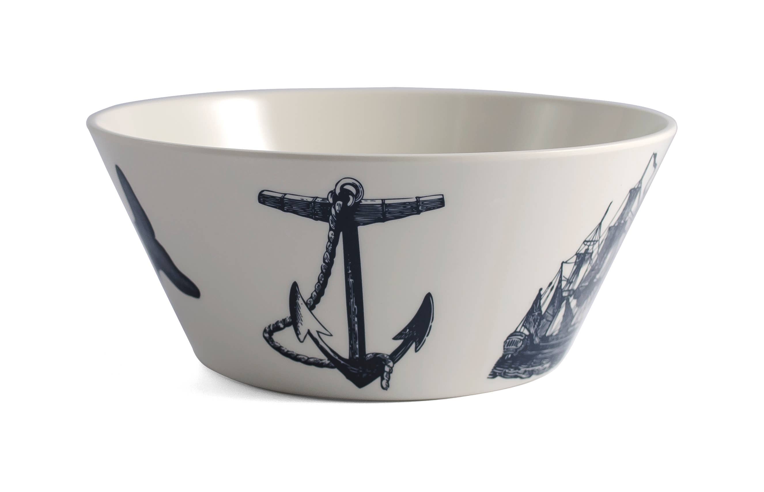 Scrimshaw Large Serving Bowls, Melamine (Set of 4) - THOMASPAUL (11.25in dia x 4.75in high)