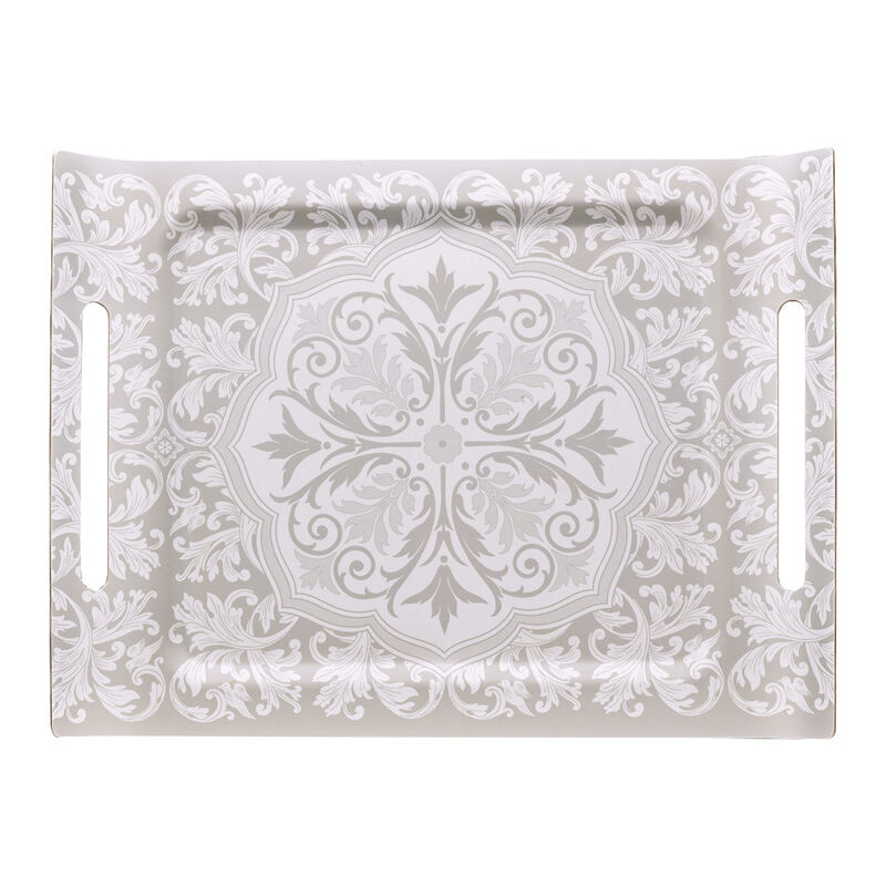 Tray Armoiries, Off White (Birch) - Le Jacquard Français (23in x 16in)