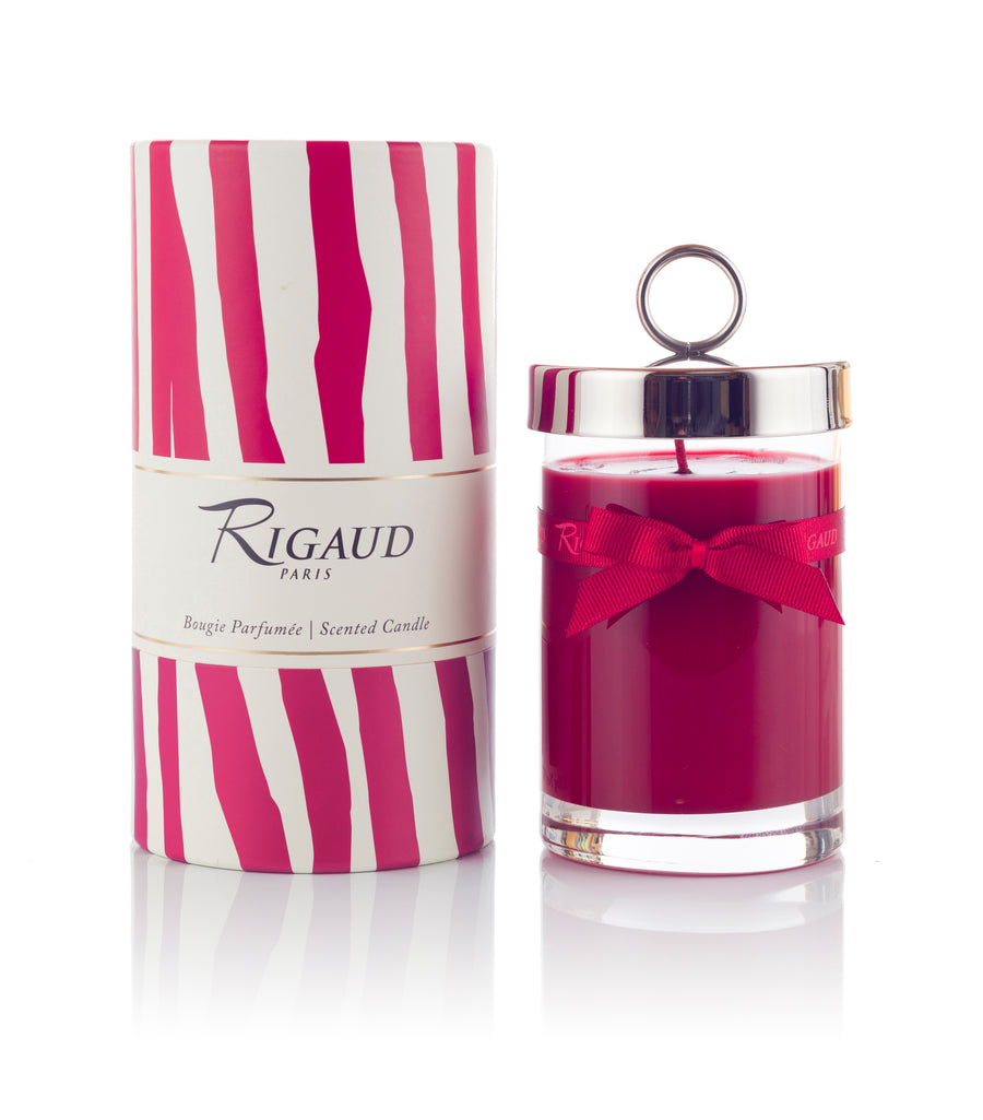 La Vie En Rouge Candle, Large - Rigaud Paris (230g / 90hrs)