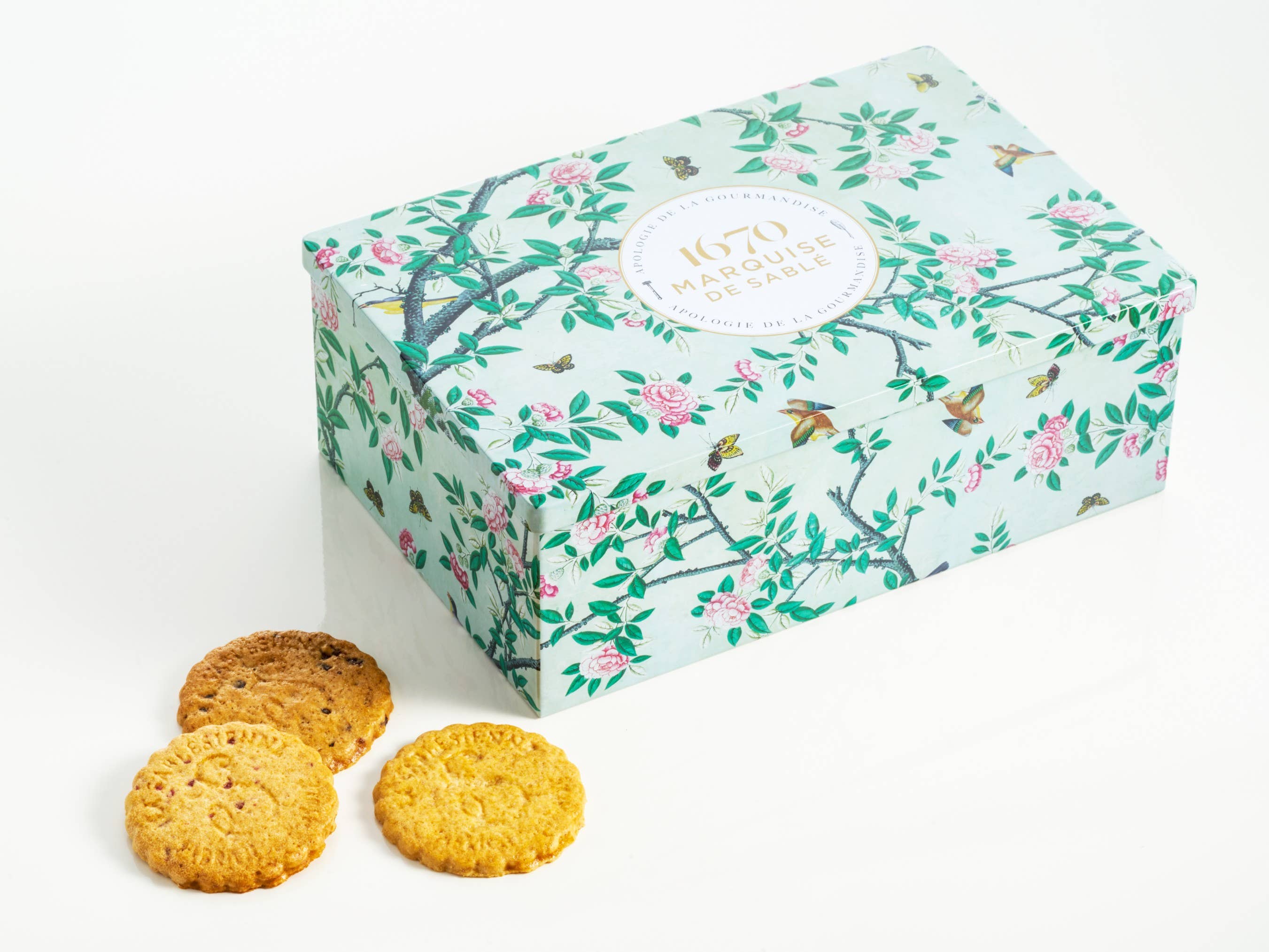Shortbread Cookie Tin, 'Dans un Jardin' - La Sablésienne (10.6oz / 300g)
