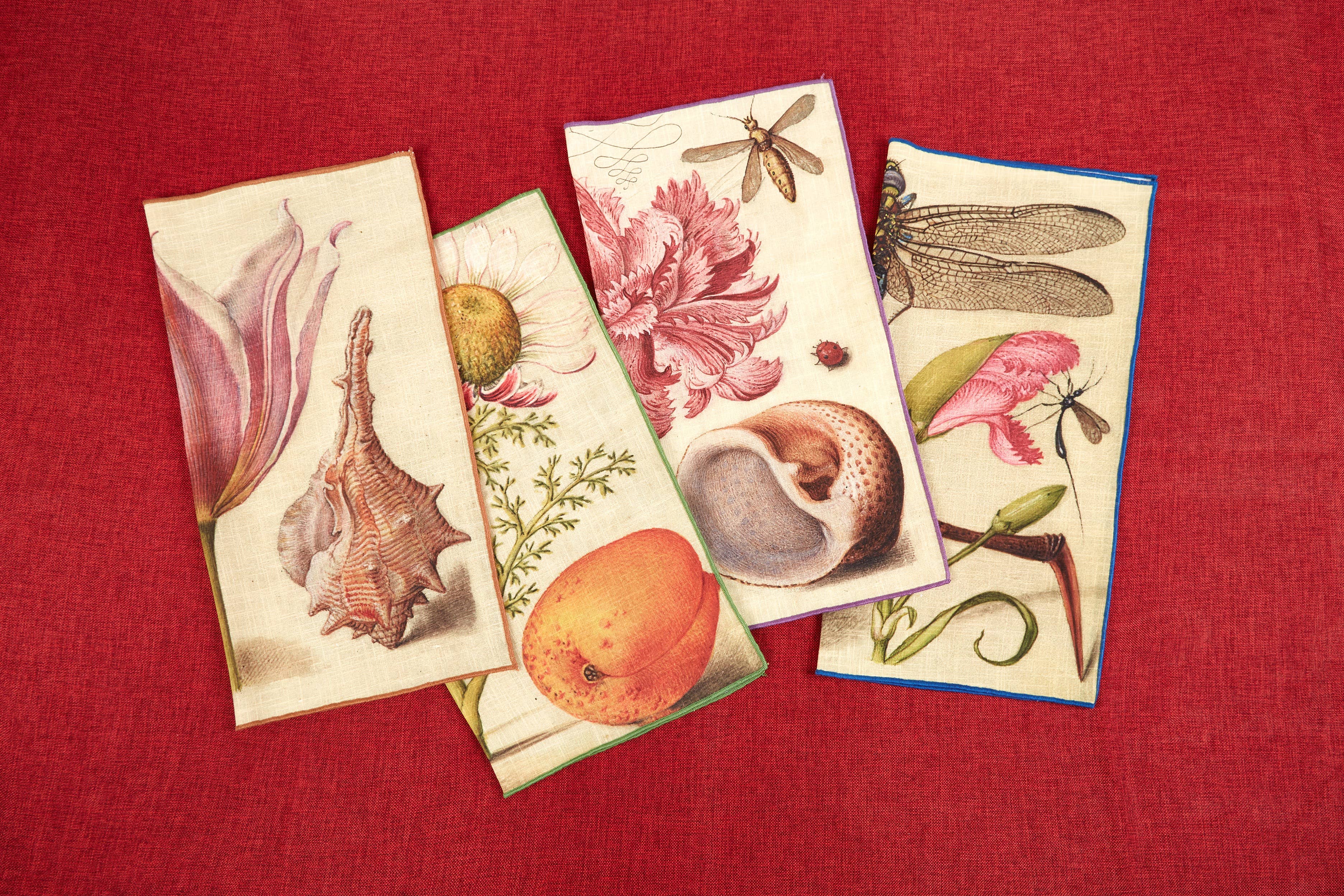 Botanical Dinner Napkins, Set of 4 - Siren Song (20in sq)