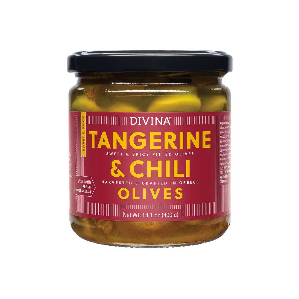 Tangerine & Chili Olives - DiVina (14.1oz / 400g)