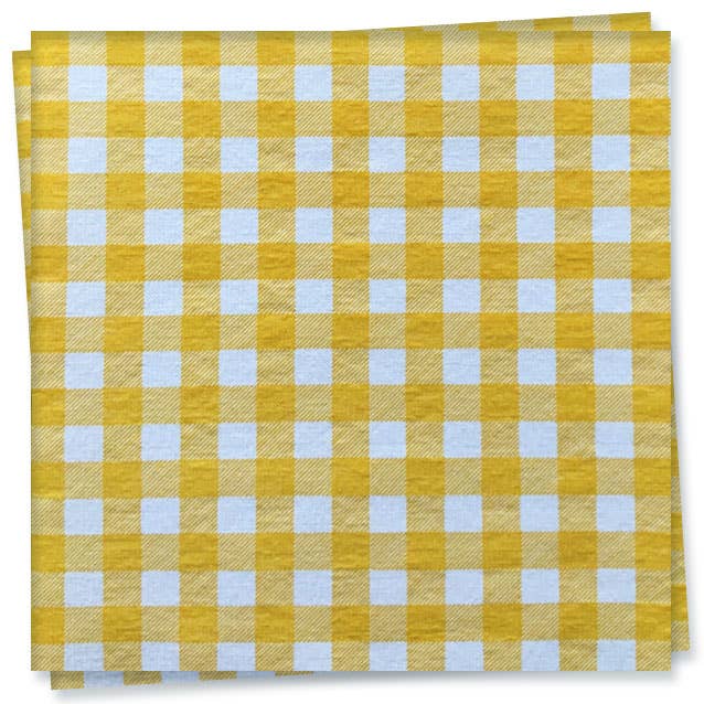 Dinner Napkin, Vichy Yellow - Françoise Paviot