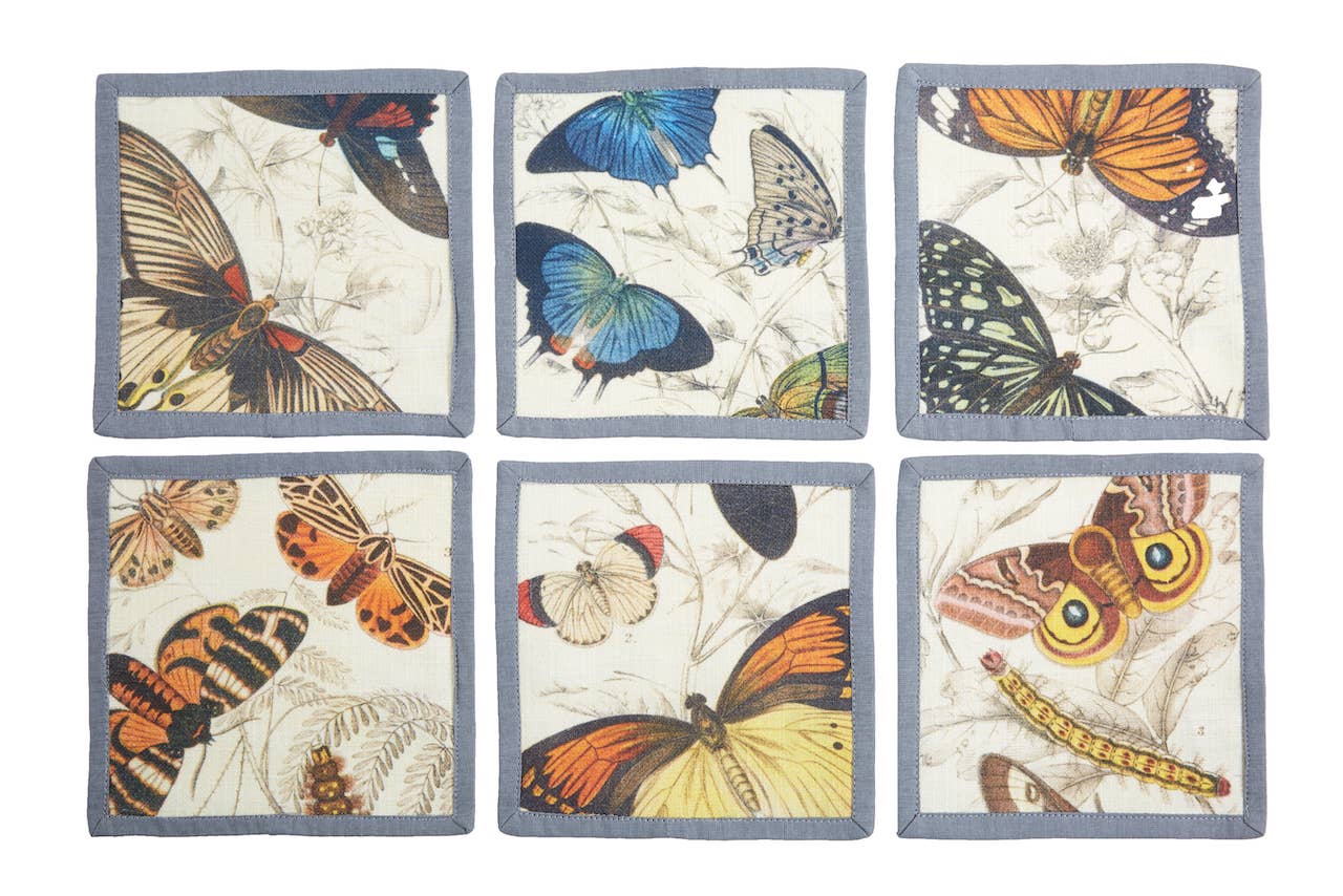 Specimen Cocktail Napkins, Set of 6 - Siren Song (6in sq)