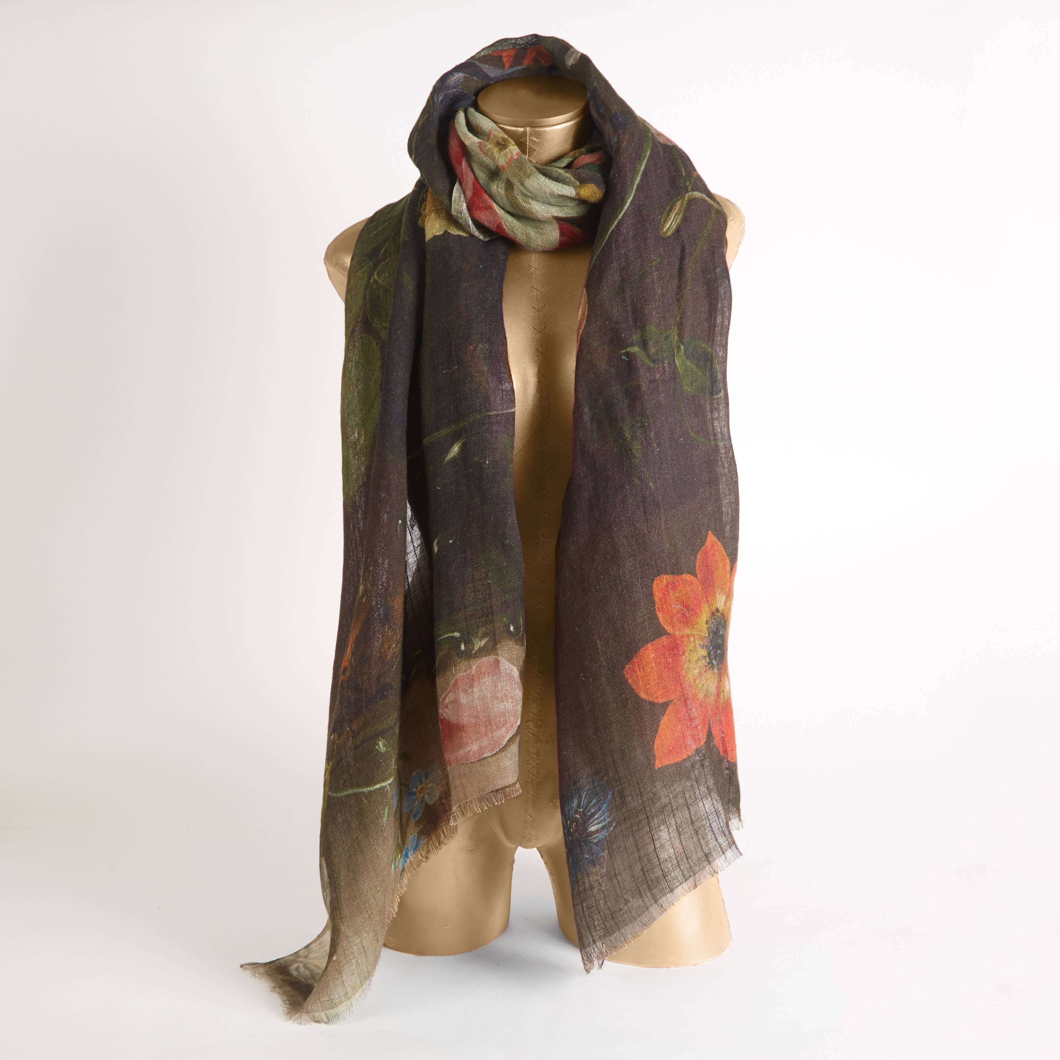 Antwerp Linen Shawl - Siren Song (40in x 80in)