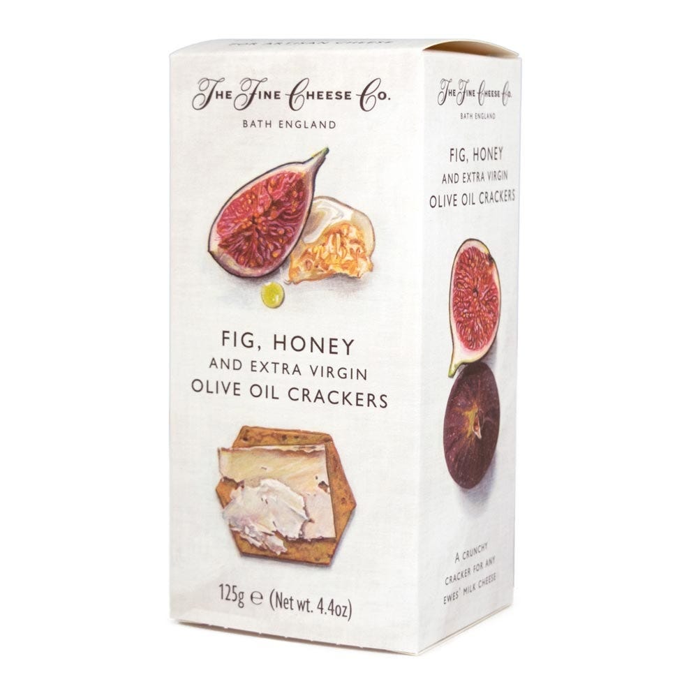 Fig, Honey & Olive Oil Crackers - The Fine Cheese Co. (4.4oz / 125g)