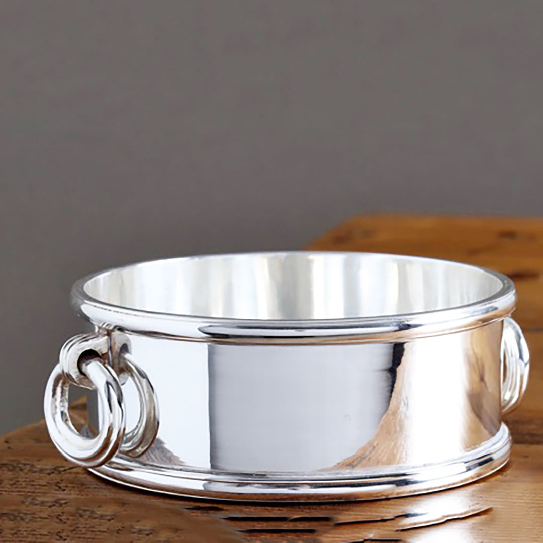 Bottle Coaster with Ring Handles - Hôtel Private Label (4.5in dia x 2in h)
