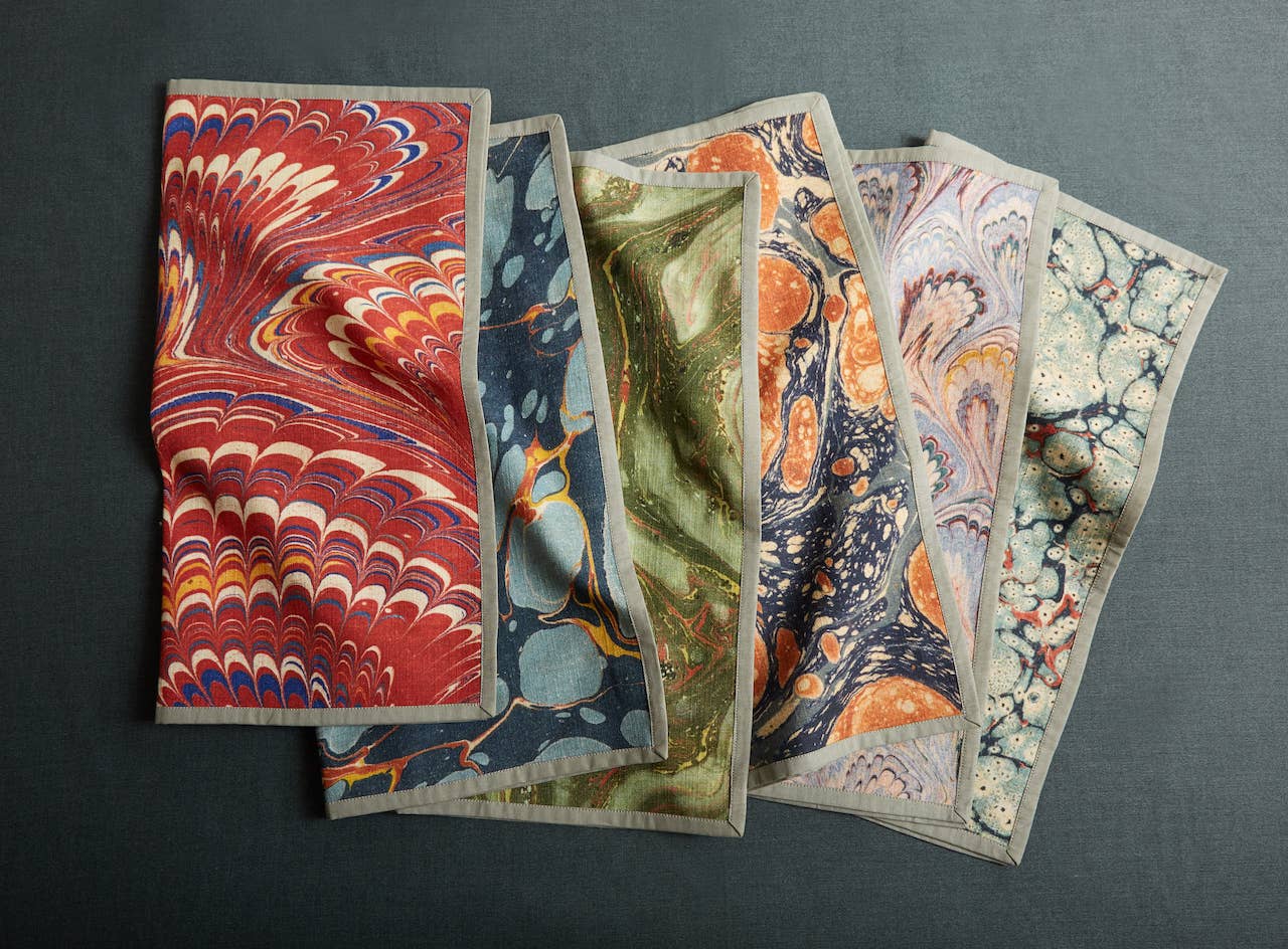 Library Dinner Napkins, Set of 6 - Siren Song (20in sq)