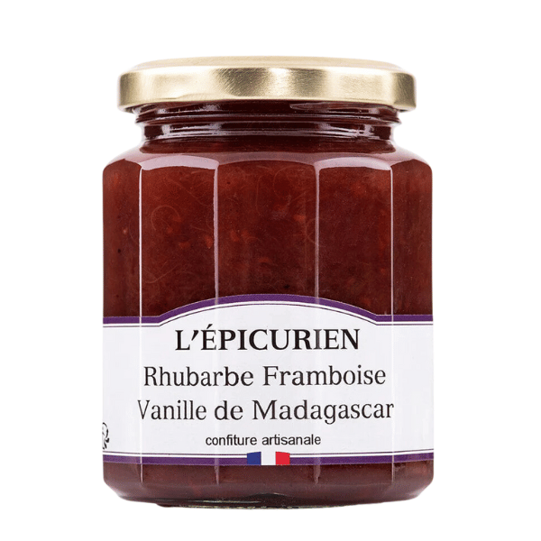 Rhubarb, Raspberry, and Vanilla Preserves - L'Epicurien (11.3oz / 320g)
