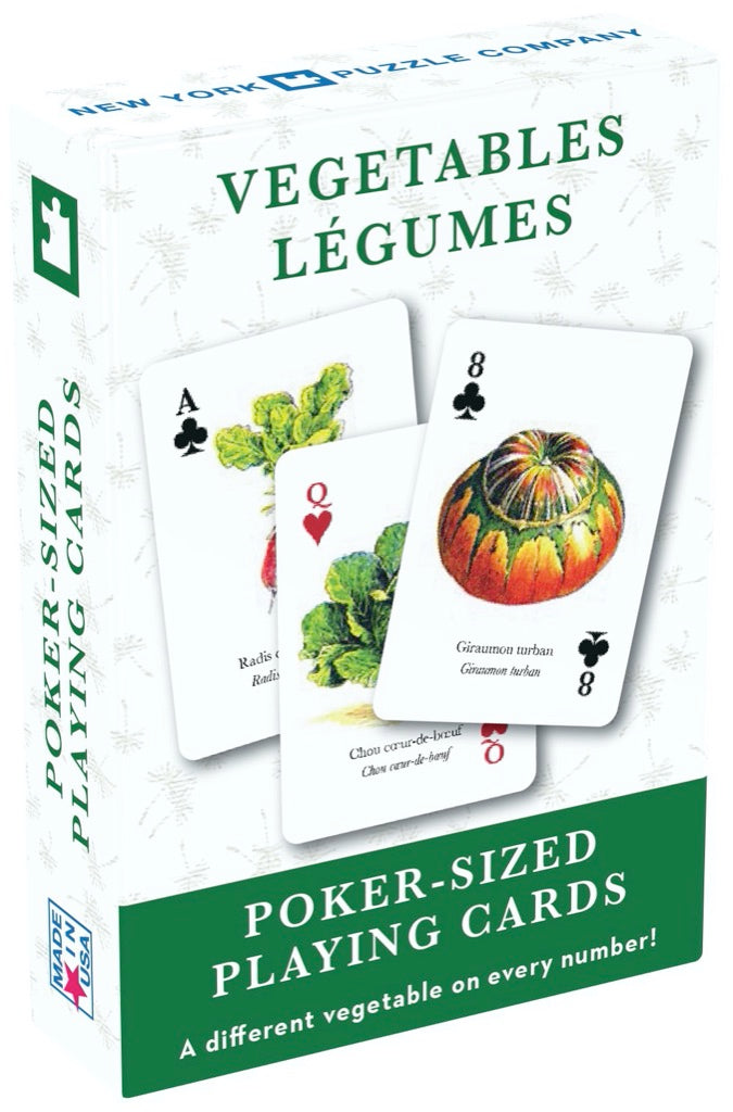 Playing Cards, Vegetable ~ Légumes - New York Puzzle Company (Single Standard Deck)