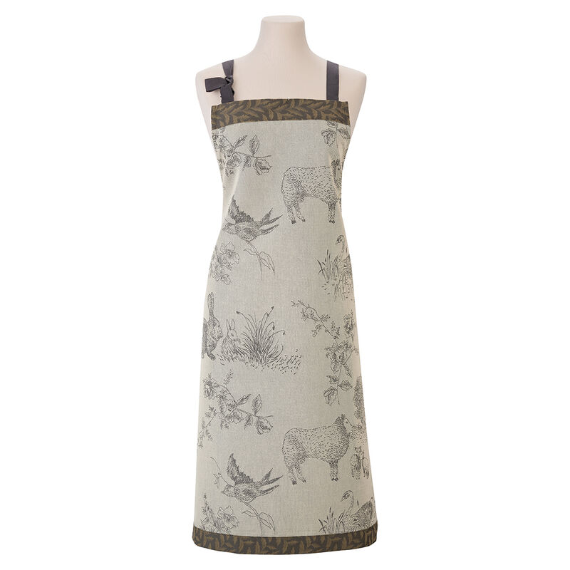 Apron Joséphine, Grey - Le Jacquard Français (35in x 38in)