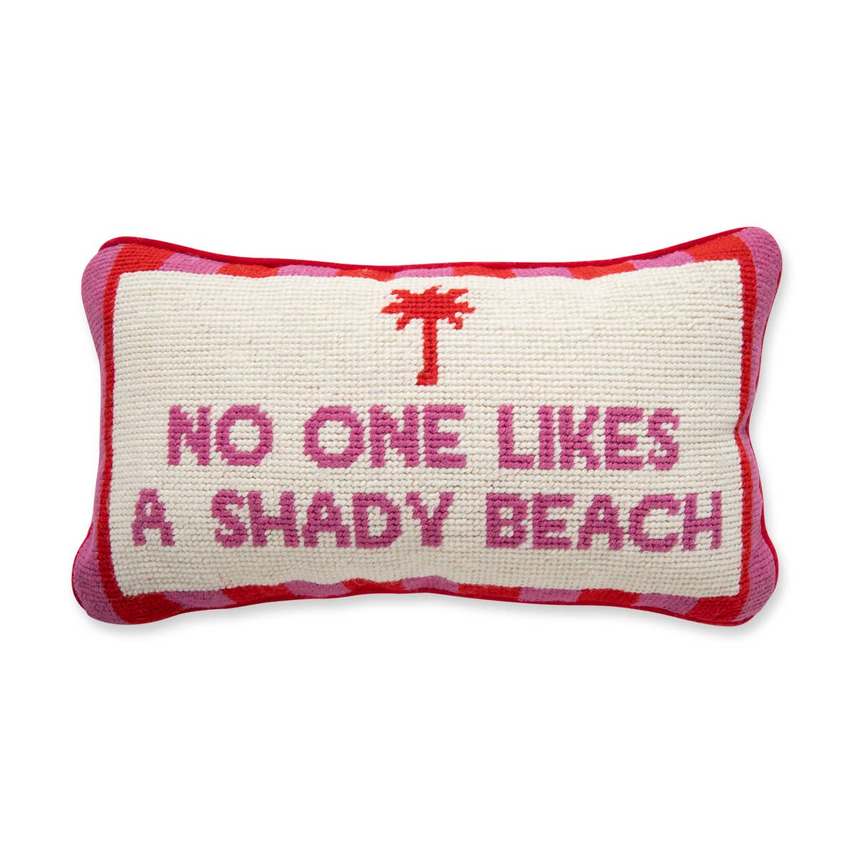 Pillow, 'Shady Beach' Needlepoint - Furbish Studio (8in x 14in)