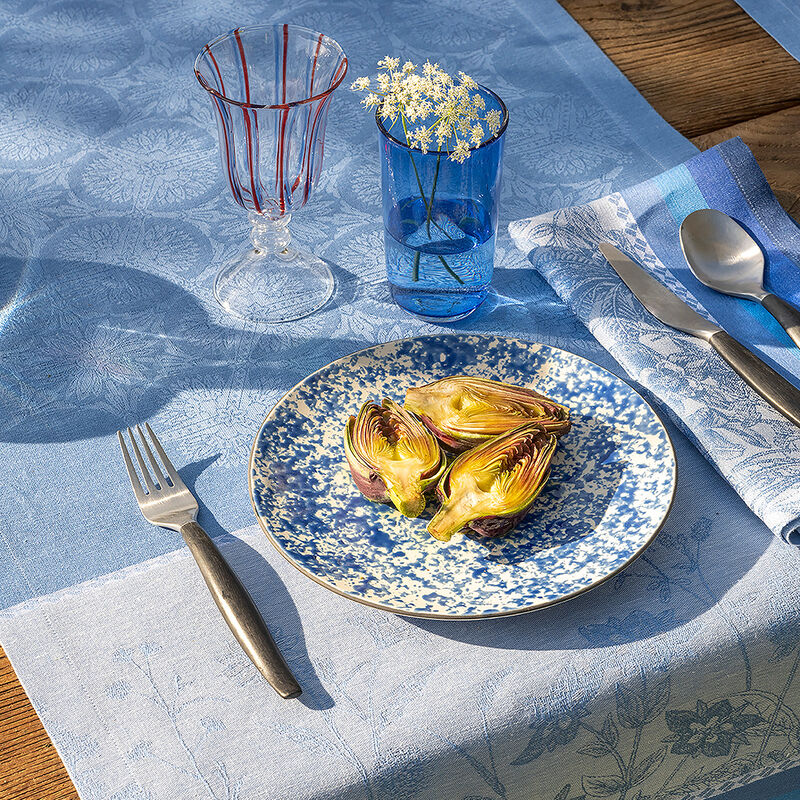 Napkin Instant Bucolique, Blue (Set of 4) - Le Jacquard Français (23in sq)