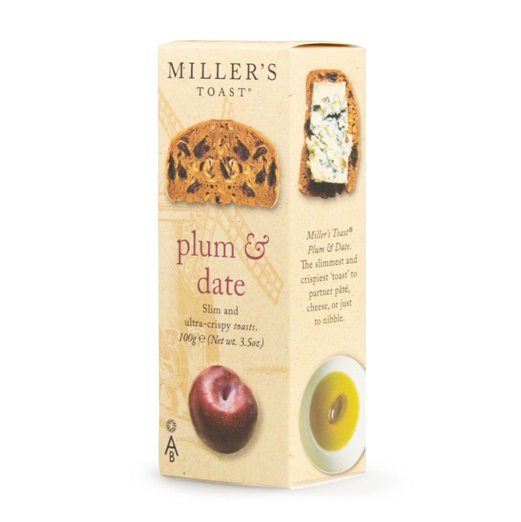 Plum & Date Crackers - Miller's Toast (3.5oz / 100g)