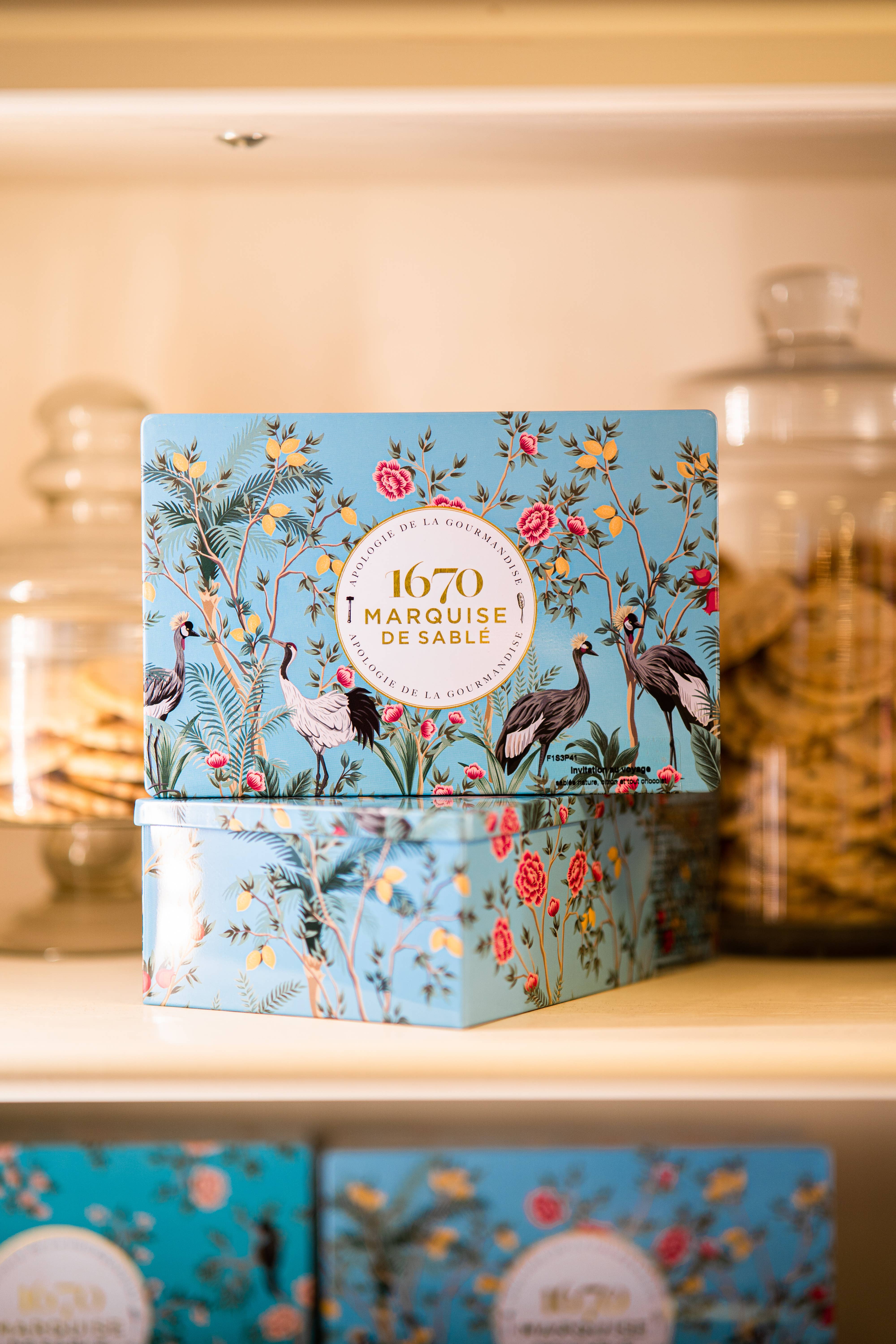 Shortbread Cookie Tin, 'Invitation au Voyage' - La Sablésienne (10.6oz / 300g)