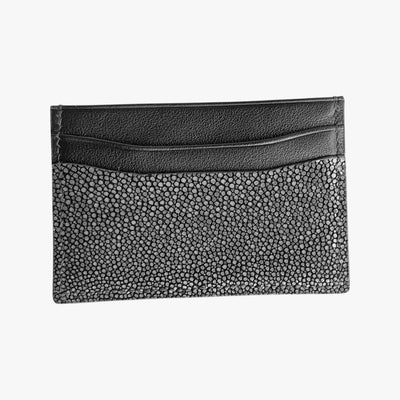 Sophie Card Sleeve, Shagreen & Napa Leather - Vivo
