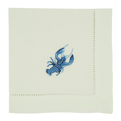 Dinner Napkin, Lobster (Embroidered, Set of 6, 20in sq)