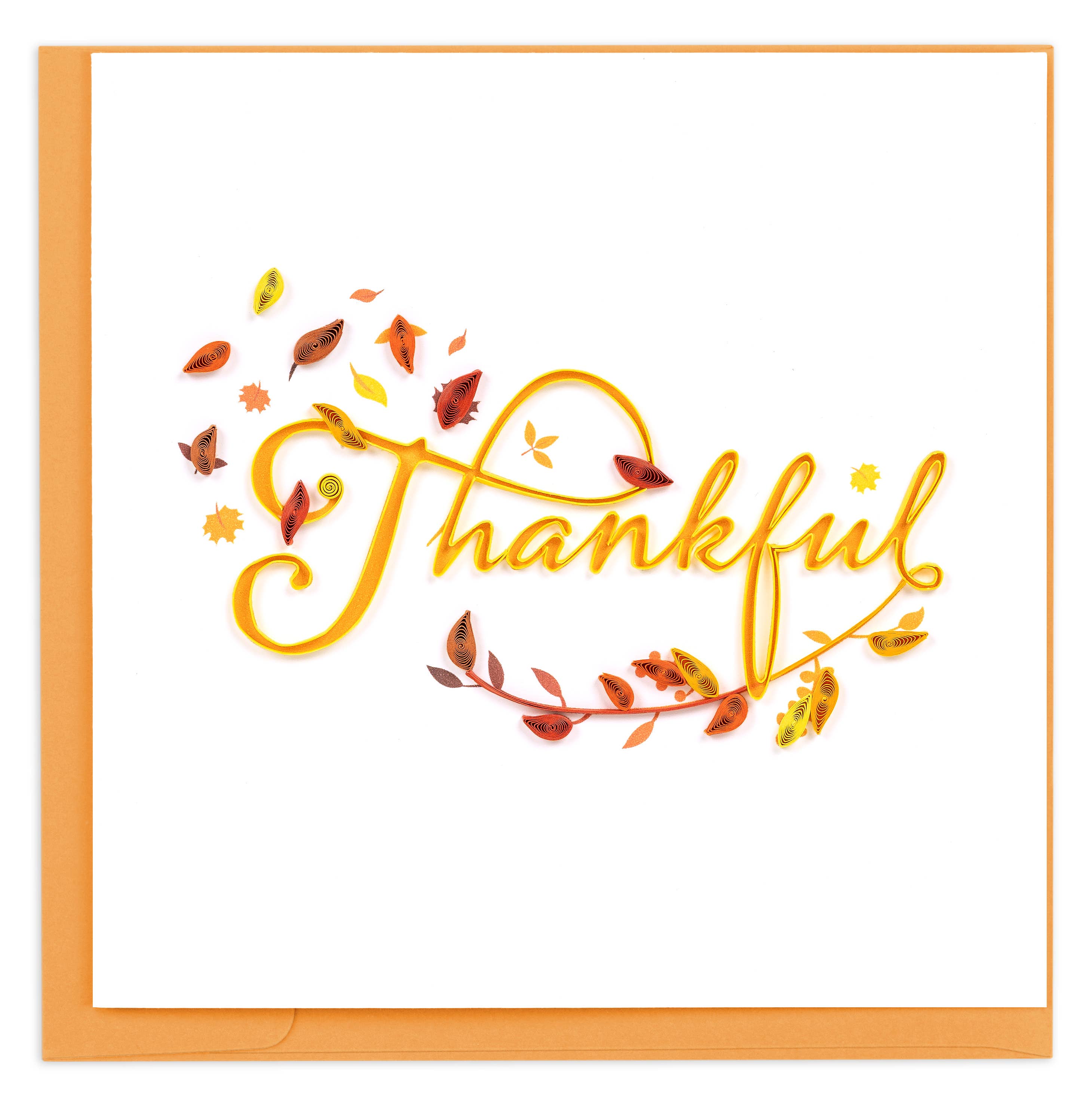 Card, Thankful - Quilling Card (6in sq)