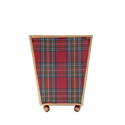 Cachepot, Tartan Plaid Enameled Square Planter - Jaye's Studio (4in)