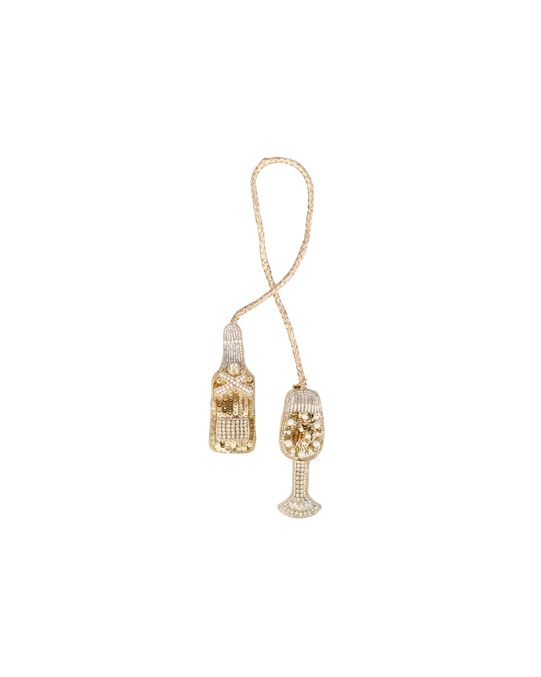 The Metallic Champagne Bag Charm