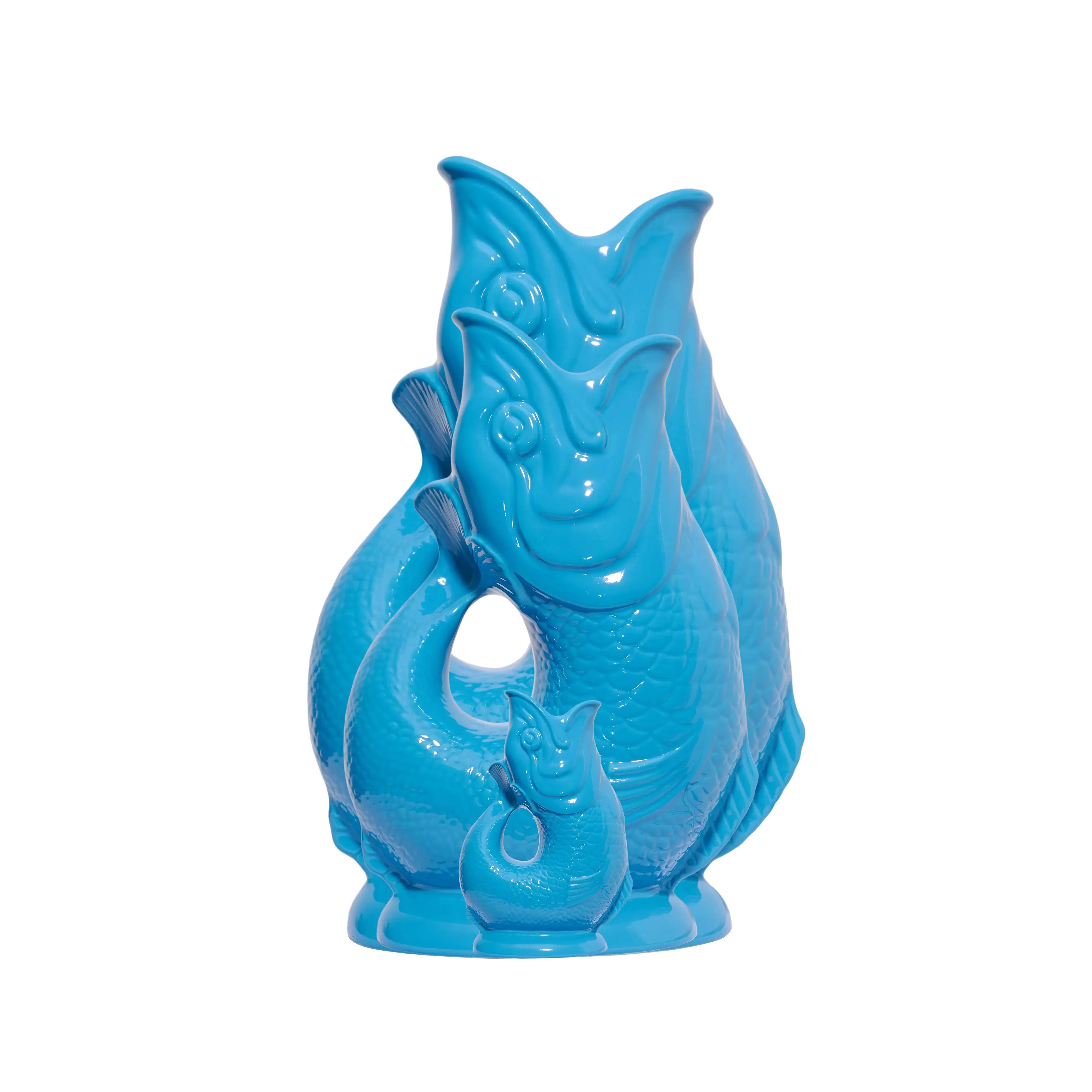 Turquoise Gluggle Jug (L)
