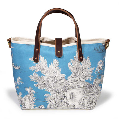Vintage Cerulean Toile Mini Tote - General Knot & Co.