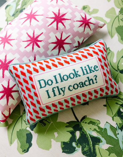 Fly Coach, Needlepoint Pillow - Furbish Studio