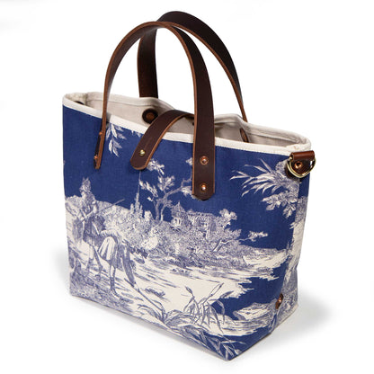 Seaside Toile Mini Tote-Sapphire - General Knot & Co.