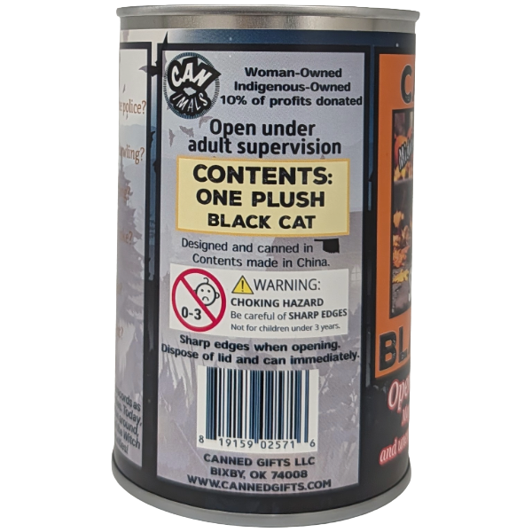 Salem, MA Edition - Midnight the Canned Black Cat, Foil Lid